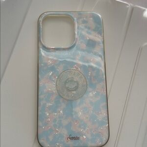 Sonic- iPhone 14 Pro Max baby blue pink white phone case with popsocket option